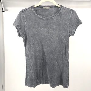 NEW Charcoal Crinkle t-Shirt Top Tie-dye L